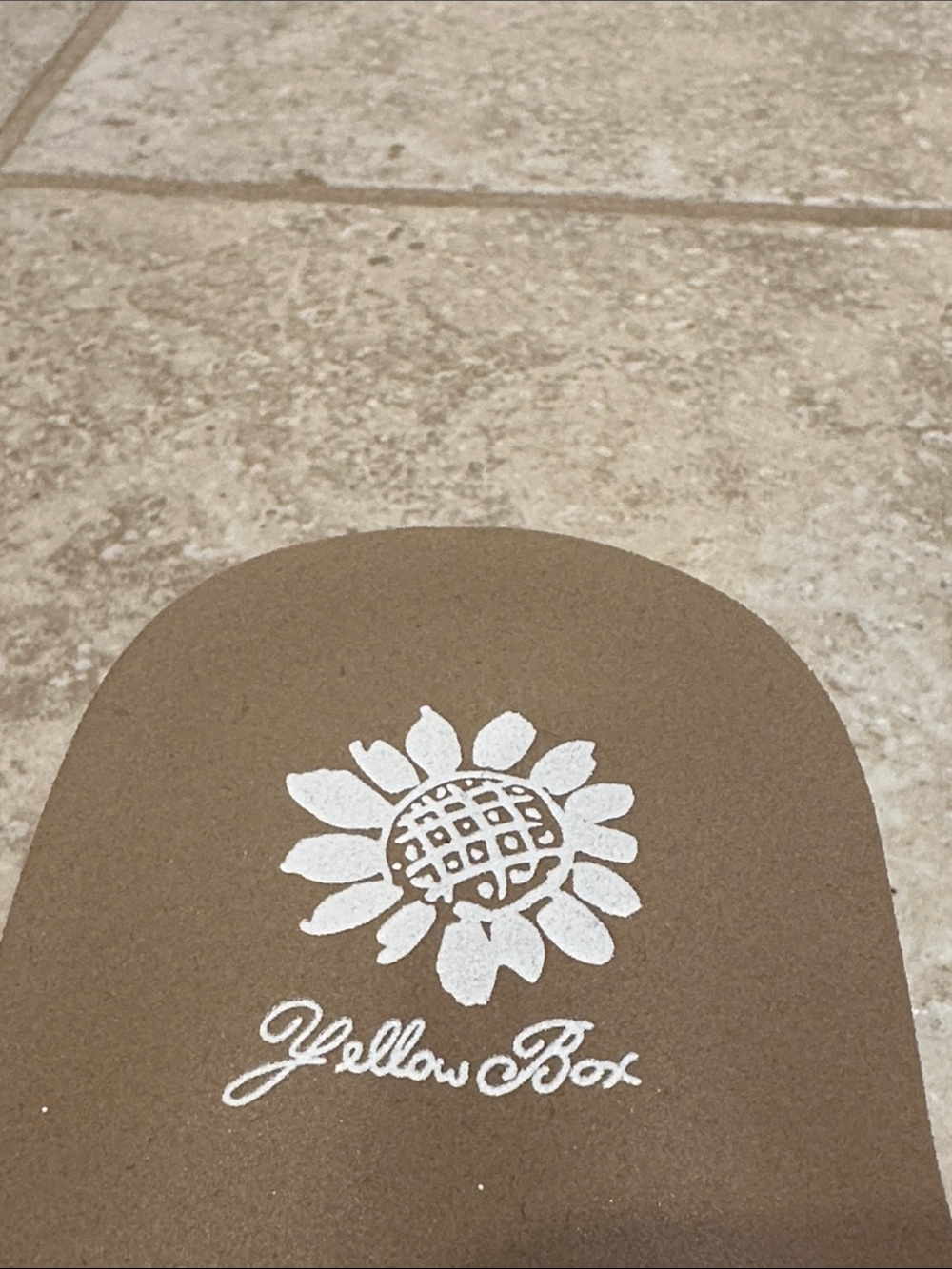 NWOT Yellow Box Taupe Jeweled Platform Flip Flops - Picture 2 of 9